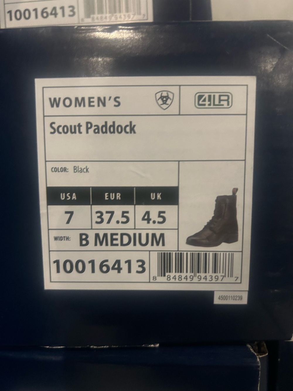 Ariat Woman’s Black Leather Lace Up Equestrian Paddock Boots Size 7.0B - Picture 8 of 8